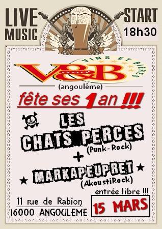 Les Chats Percés + Mark Apeupret au V&B le 15 mars 2014 à Angoulême (16)