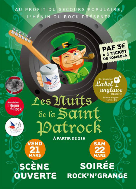 Nuits de la Saint Pat'Rock à Label Anglaise le 21 mars 2014 à Hénin-Beaumont (62)