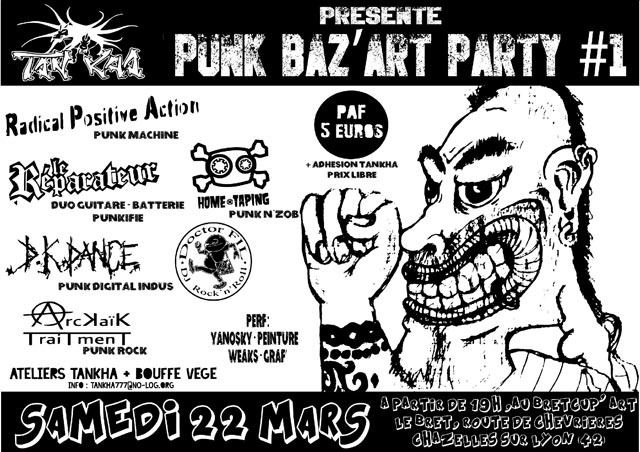 Punk Baz'ARt Party Part 1 au Bretcup'Art le 22 mars 2014 à Chazelles-sur-Lyon (42)