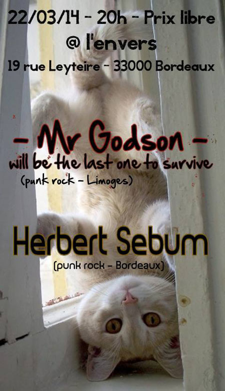 Mr Godson + Herbert Sebum à l'Envers le 22 mars 2014 à Bordeaux (33)