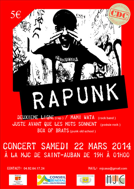 RAPUNK le 22 mars 2014 à Château-Arnoux-Saint-Auban (04)