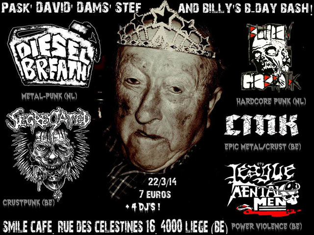 Pask, Dams, Stef, David and Billy's B day Bash! le 22 mars 2014 à Liège (BE)