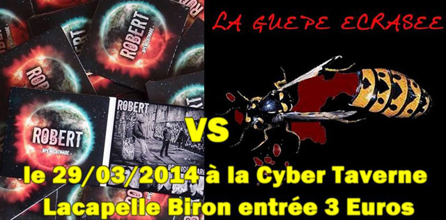 OpeNightmare + La Guêpe Ecrasée à la Cyber Taverne le 29 mars 2014 à Lacapelle-Biron (47)