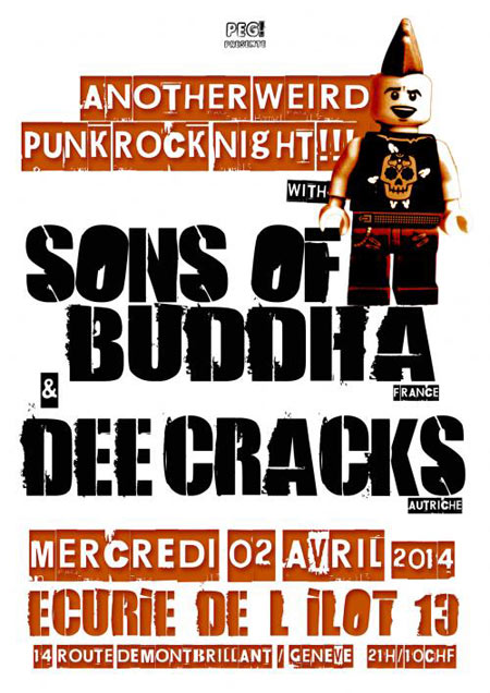 DeeCracks + Sons Of Buddha à l'Ecurie de l'Ilot 13 le 02 avril 2014 à Genève (CH)