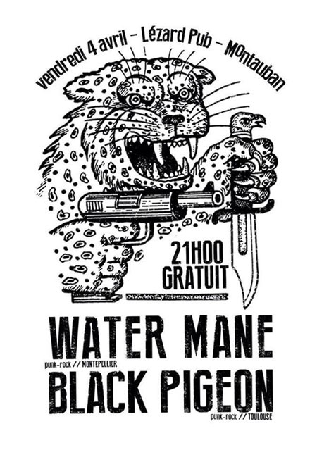Water Mane + Black Pigeon au Les'Z'arts Pub le 04 avril 2014 à Montauban (82)