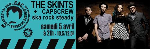 THE SKINTS + CAPS CREW + 1OG LEFOURB' au CAC Georges Brassens le 05 avril 2014 à Mantes-la-Jolie (78)