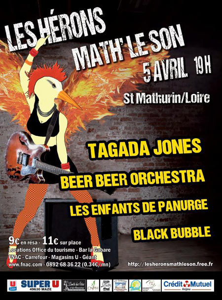 Festival Les Hérons Math' Le Son le 05 avril 2014 à Saint-Mathurin-sur-Loire (49)