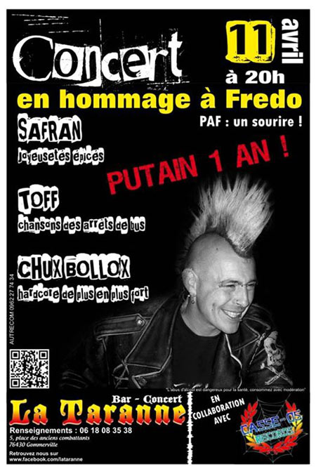 Safran + Toff + Chux Bollox au Bar La Taranne le 11 avril 2014 à Gommerville (76)
