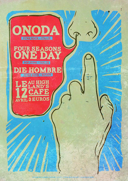 Onoda (Italie) + Four Seasons One Day (Italie) + ¡Die Hombre! le 12 avril 2014 à Rouen (76)
