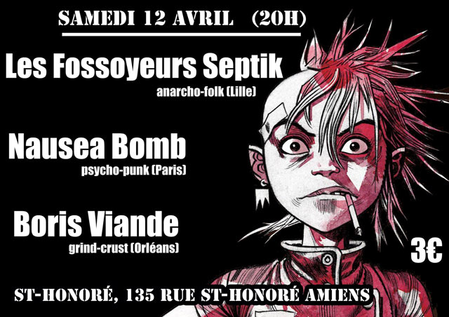 Concert au bar St-Honoré le 12 avril 2014 à Amiens (80)