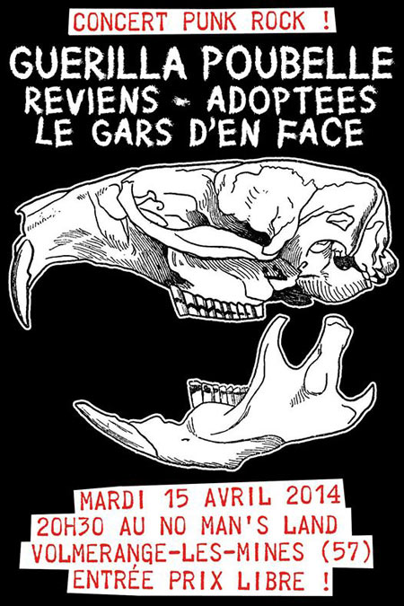 Concert Punk Rock au No Man's Land le 15 avril 2014 à Volmerange-les-Mines (57)