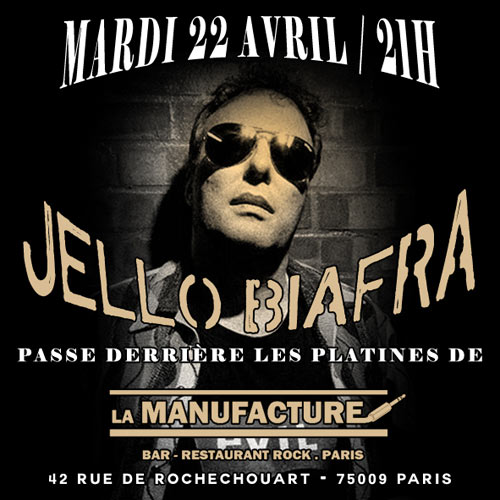 Jello Biafra DJ set le 22 avril 2014 à Paris (75)
