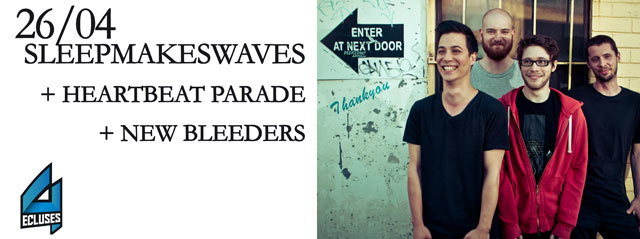 Sleepmaleswaves + Heartbeat Parade + New Bleeders le 26 avril 2014 à Dunkerque (59)