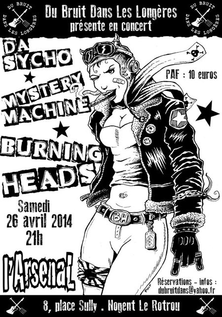 Burning Heads à l'Arsenal le 26 avril 2014 à Nogent-le-Rotrou (28)