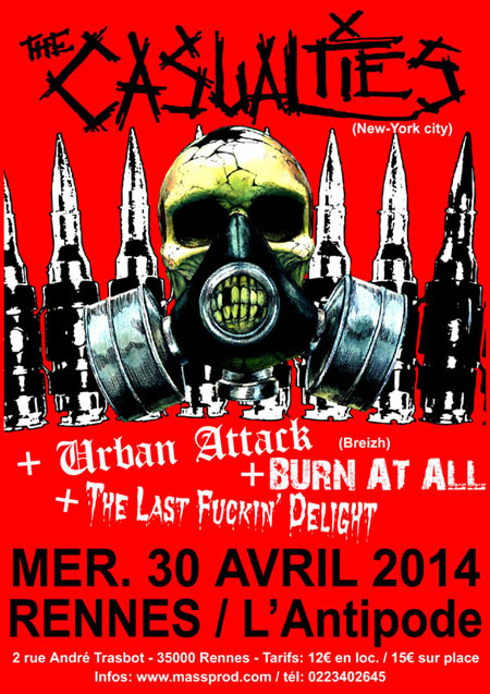 The Casualties à l'Antipode le 30 avril 2014 à Rennes (35)