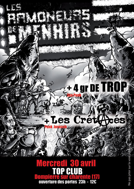Les Ramoneurs de Menhirs au Top Club le 30 avril 2014 à Dompierre-sur-Charente (17)