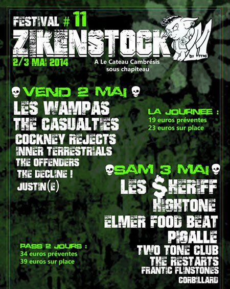 Festival Zikenstock #11 le 02 mai 2014 à Le Cateau-Cambrésis (59)