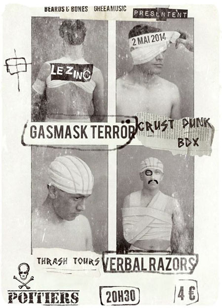 Gasmask Terrör + Verbal Razors au Zinc le 02 mai 2014 à Poitiers (86)