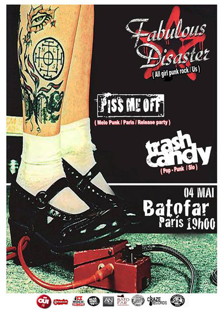 Fabulous Disaster + Trash Candy + guests au Batofar le 04 mai 2014 à Paris (75)