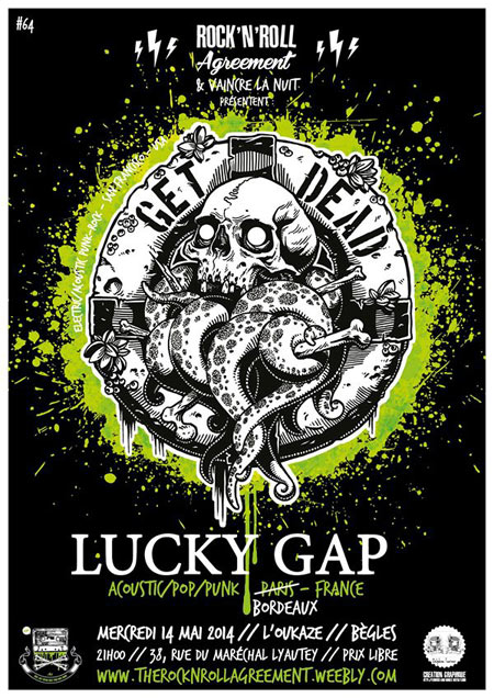 Get Dead + Lucky Gap à l'Oukaze le 14 mai 2014 à Bègles (33)