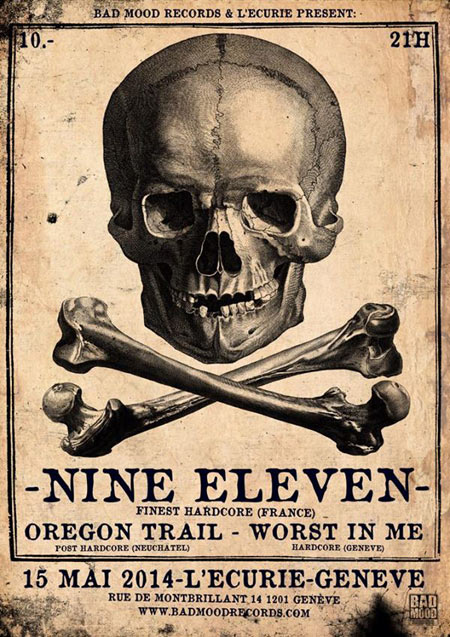 Nine Eleven + Oregon Trail + Worst In Me à l'Écurie le 15 mai 2014 à Genève (CH)