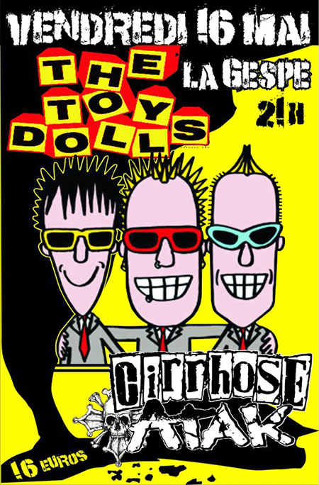 The Toy Dolls + Cirrhose Atak à la Gespe le 16 mai 2014 à Tarbes (65)