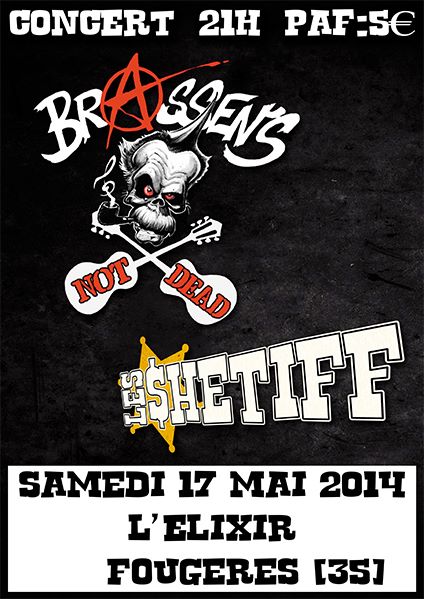 Brassen's Not Dead + Les Shetiff à l'Elixir le 17 mai 2014 à Fougères (35)