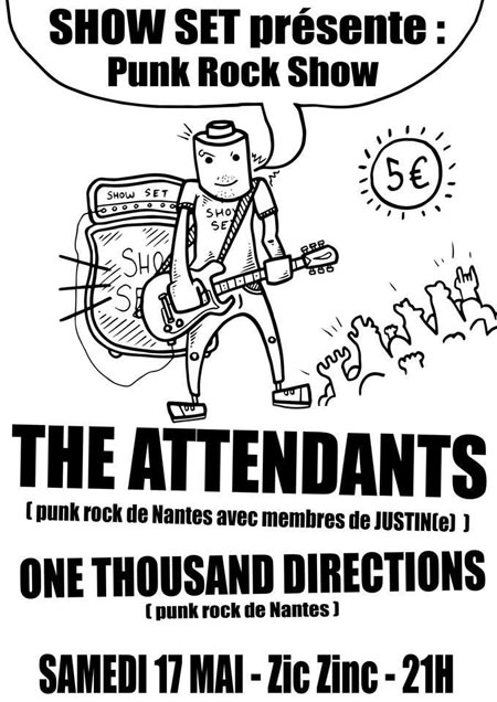 The Attendants + One Thousand Directions au Zic Zinc le 17 mai 2014 à Limoges (87)