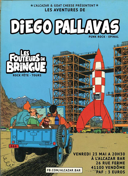 Diego Pallavas + Les Fouteurs de Bringue à l'Alcazar Bar le 23 mai 2014 à Vendôme (41)