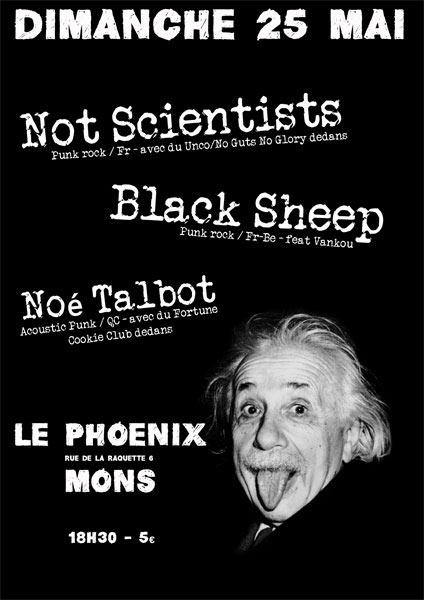Not Scientists + Black Sheep + Noé Talbot au Phoenix le 25 mai 2014 à Mons (BE)
