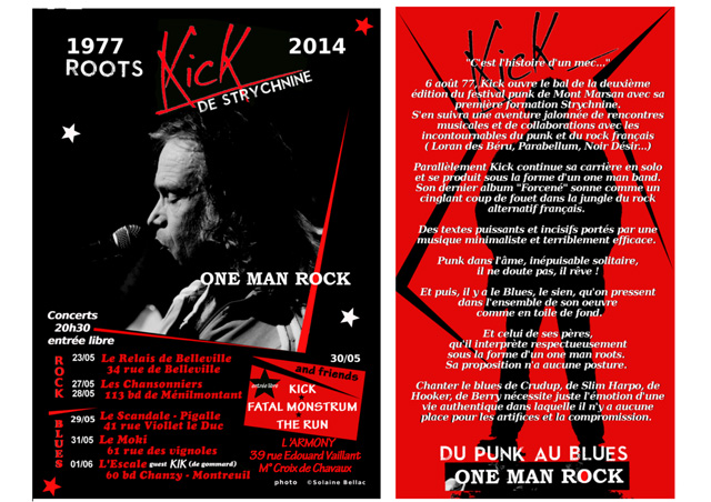 KICK de Strychnine aux Chansonniers le 27 mai 2014 à Paris (75)