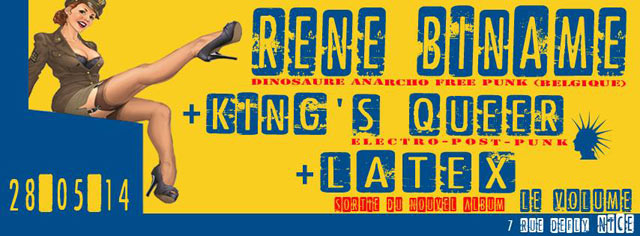 René Binamé + King's Queer + Latex au Volume le 28 mai 2014 à Nice (06)
