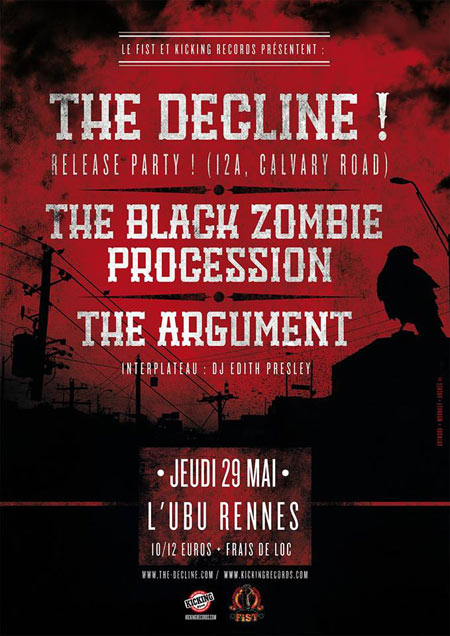 The Decline + The Black Zombie Procession + The Argument à l'Ubu le 29 mai 2014 à Rennes (35)
