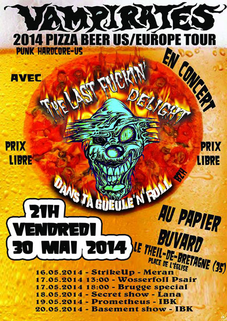 Vampirates (punk hxc USA) au PAPIER BUVARD le 30 mai 2014 à Le Theil-de-Bretagne (35)