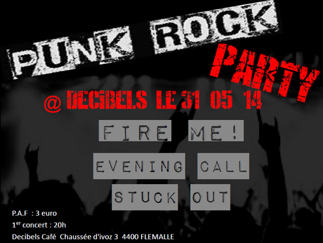 Punk Rock party au Decibels Café le 31 mai 2014 à Flémalle (BE)