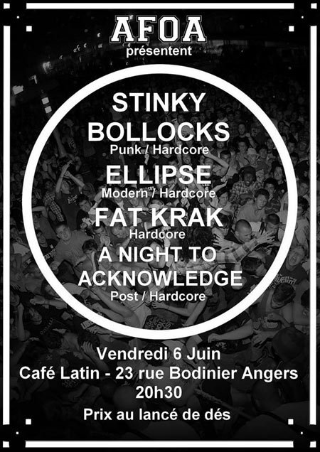 Concert Hardcore au Café Latin le 06 juin 2014 à Angers (49)