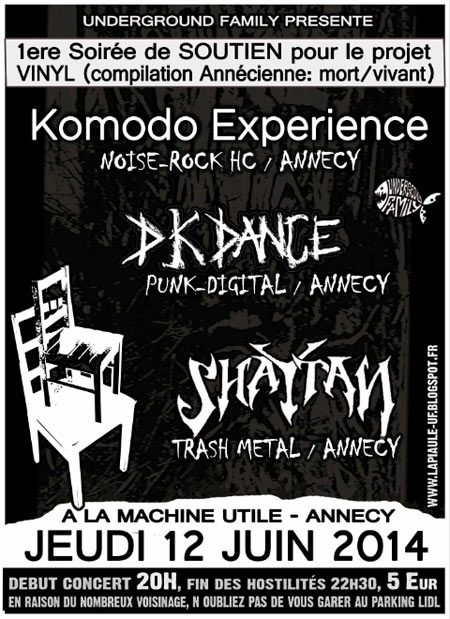 Komodo Experience + DK Dance + Shaytan à la Machine Utile le 12 juin 2014 à Seynod (74)