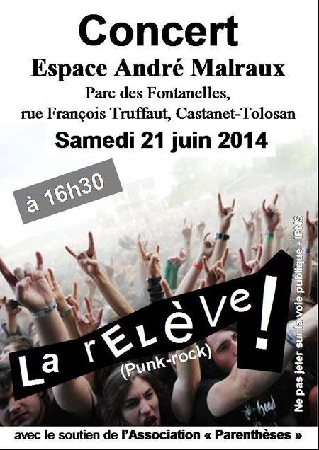 La Relève à l'Espace André Malraux le 21 juin 2014 à Castanet-Tolosan (31)