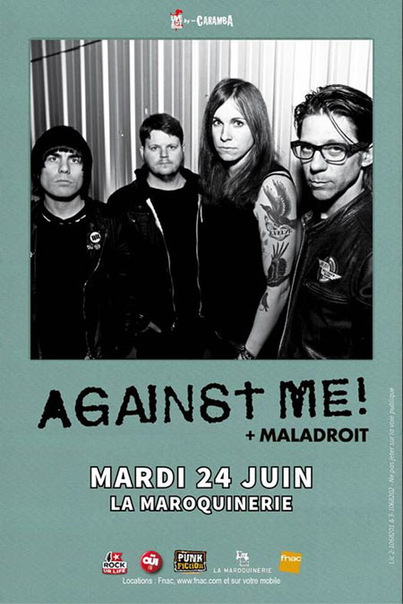 Against Me! + Maladroit à la Maroquinerie le 24 juin 2014 à Paris (75)