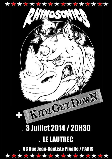 Kidz Get Down + Rhinosonics le 03 juillet 2014 à Paris (75)