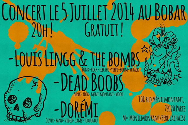 Concert Punk Rock au Bobar le 05 juillet 2014 à Paris (75)