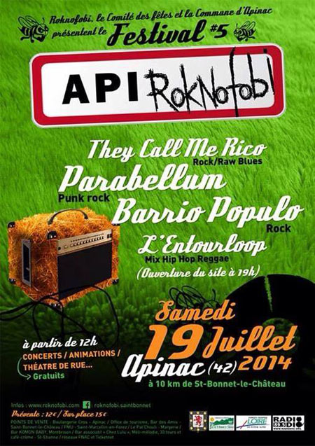Apiroknofobi Festival Parabellum le 19 juillet 2014 à Apinac (42)