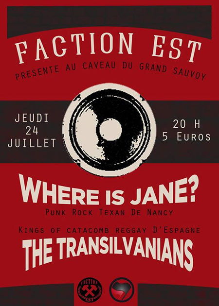 Where Is Jane + The Transilvanians au Caveau du Grand Sauvoy le 24 juillet 2014 à Maxéville (54)