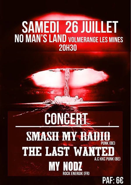 Smash My Radio + The Last Wanted + MyNodz au No Man's Land le 26 juillet 2014 à Volmerange-les-Mines (57)