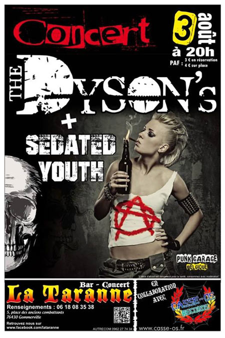 The Dyson's + Sedated Youth au bar La Taranne le 03 août 2014 à Gommerville (76)