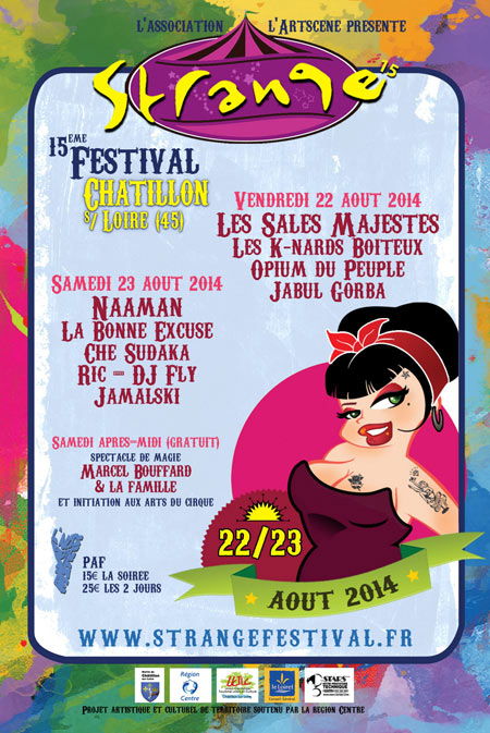 Strange Festival #15 le 22 août 2014 à Châtillon-sur-Loire (45)