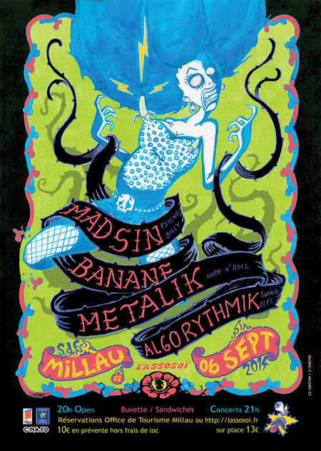 Mad Sin + Banane Metalik + Algorythmik à la Salle des Fêtes le 06 septembre 2014 à Millau (12)