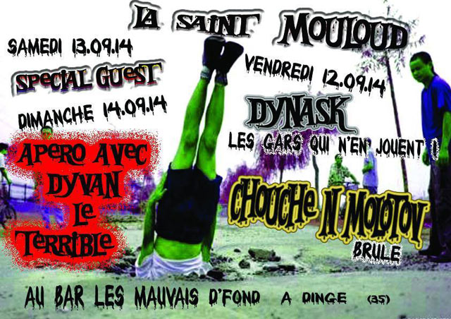 Dinask + Chouch'n'Molotov au bar Les Mauvais d'Fond le 12 septembre 2014 à Dingé (35)