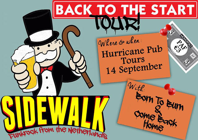 Sidewalk + Born to Burn à l'Hurricane's Pub le 14 septembre 2014 à Tours (37)