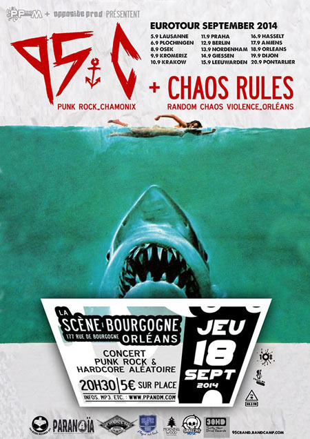 95-C + Chaos Rules à la Scène Bourgogne le 18 septembre 2014 à Orléans (45)